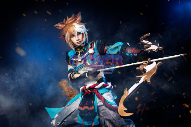 Genshin Impact - Gorou Cosplay Costume Jacquard Version C00668