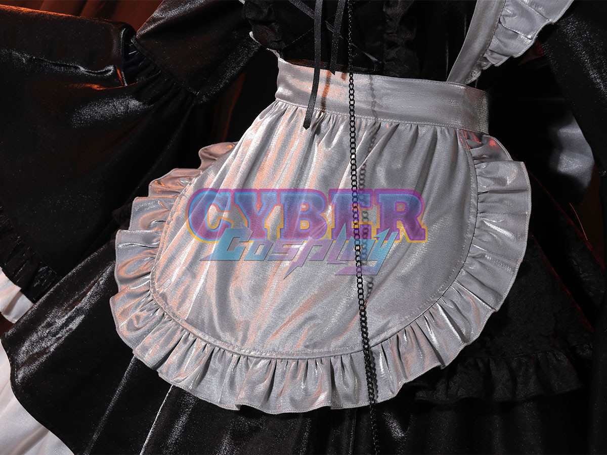 My Dress-Up Darling Kitagawa Marin Black Lobelia Maid Outfit Cosplay Costume C02873