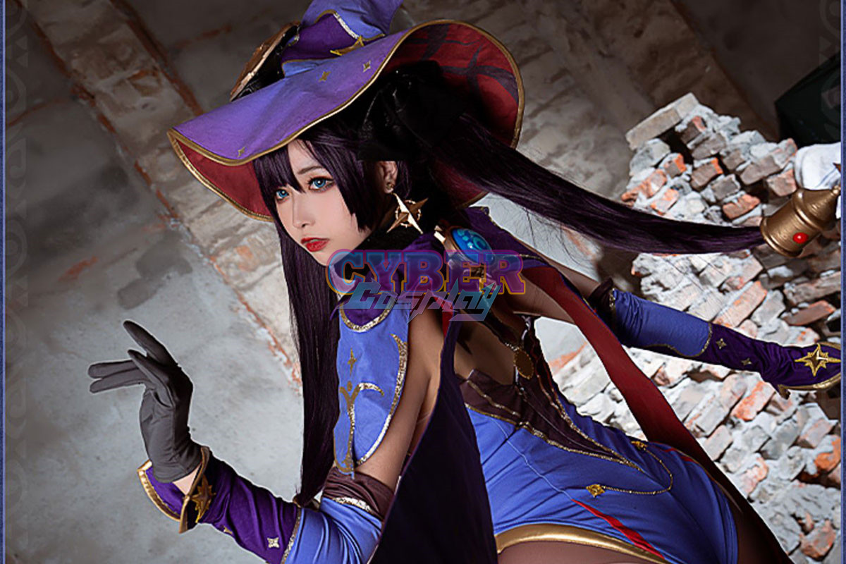 Genshin Impact Mona Cosplay Costume Upgraded Version C02890