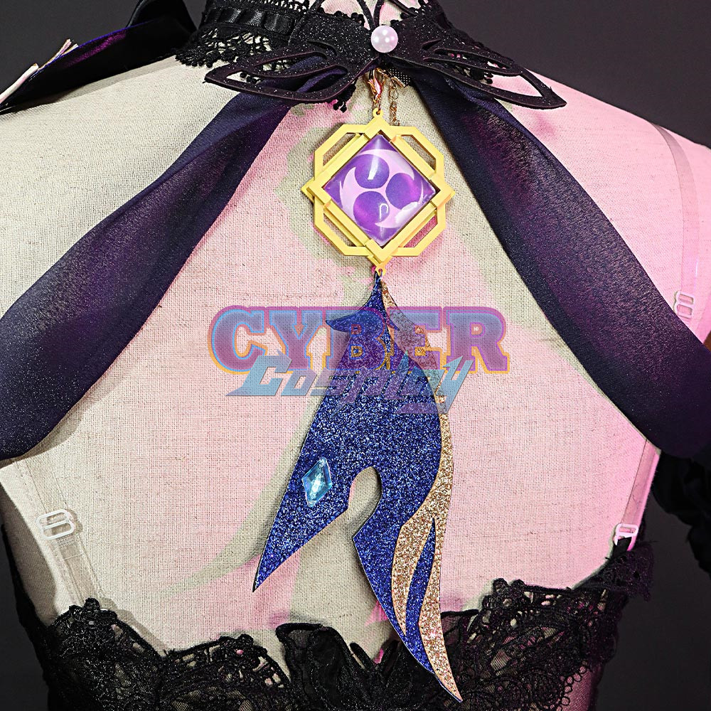 Genshin Impact Keqing Opulent Splendor Skin Cosplay Costume C00909