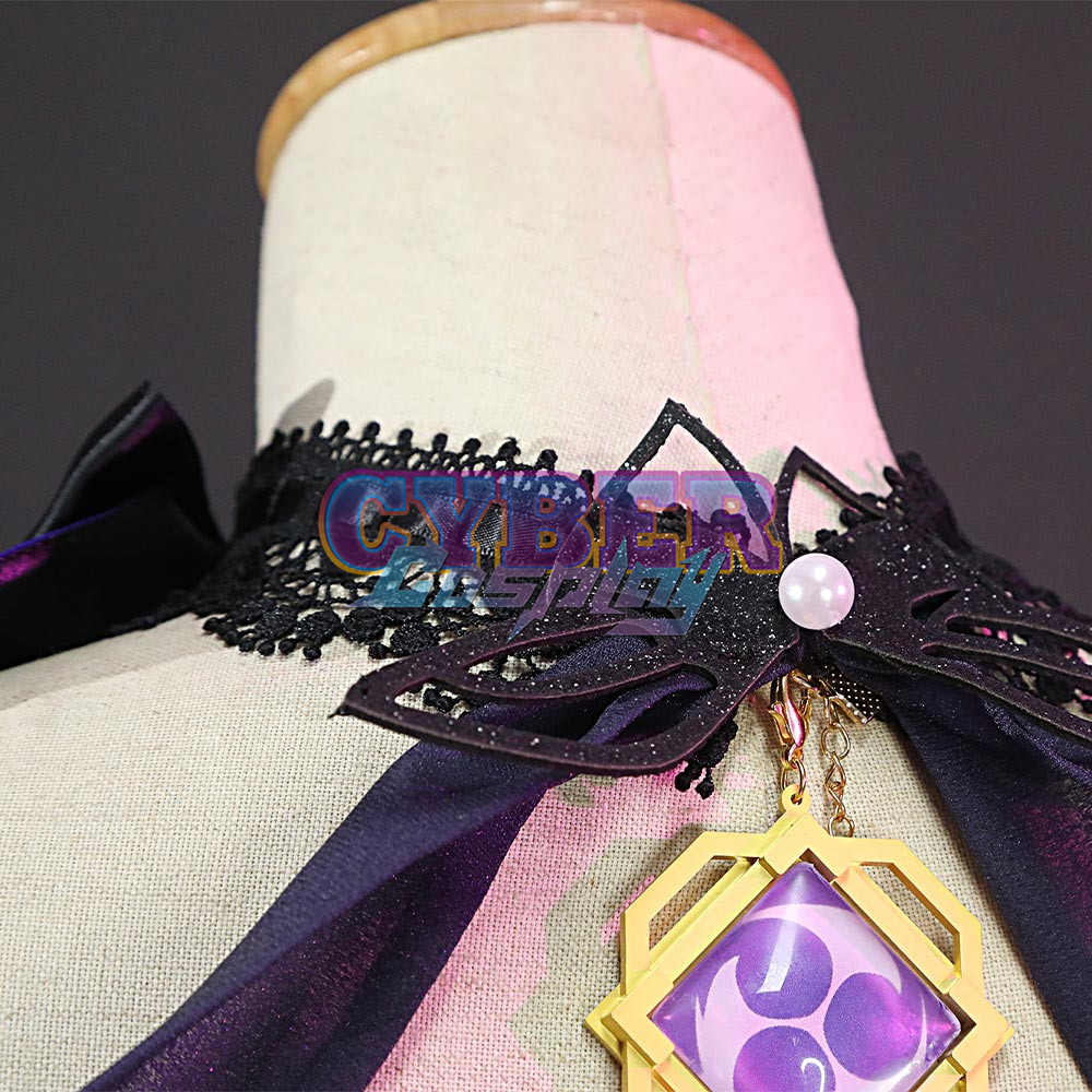 Genshin Impact Keqing Opulent Splendor Skin Cosplay Costume C00909