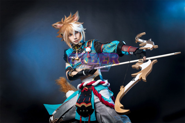 Genshin Impact - Gorou Cosplay Costume Jacquard Version C00668