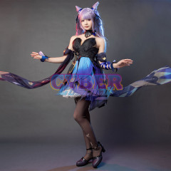 Genshin Impact Keqing Opulent Splendor Skin Cosplay Costume C00909