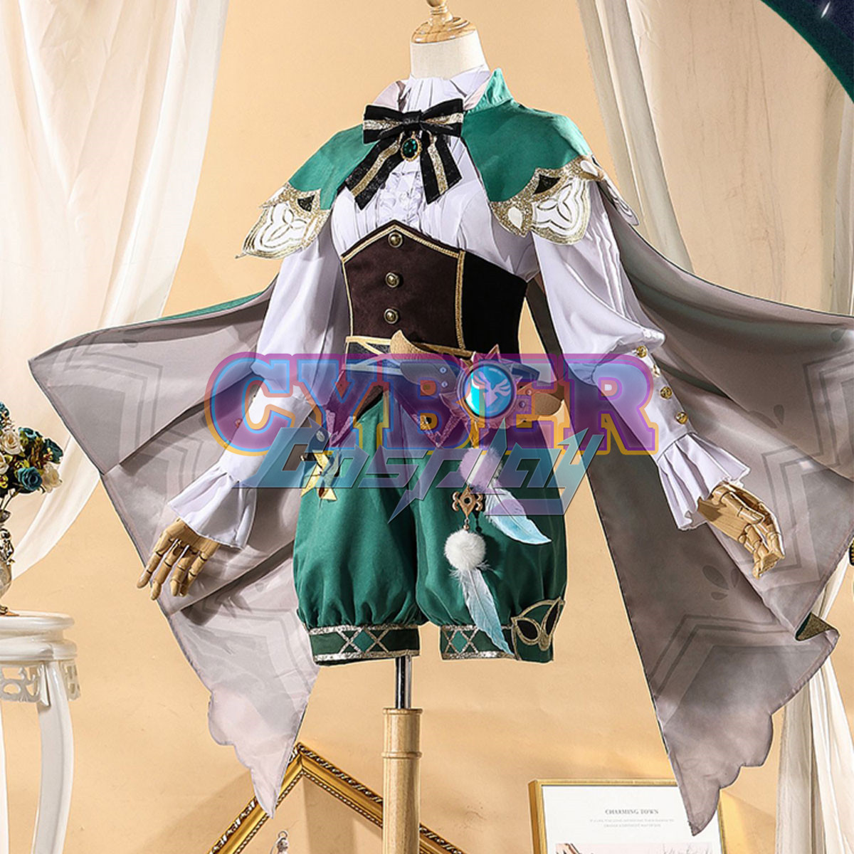 Genshin Impact Venti Cosplay Costume Upgraded Version C02889