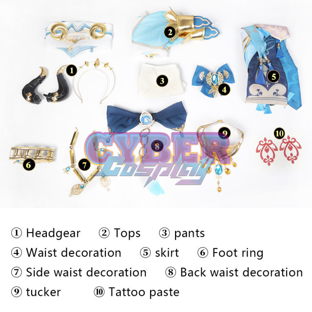Game Genshin Impact Xumi NiLou Cosplay Costume C02937