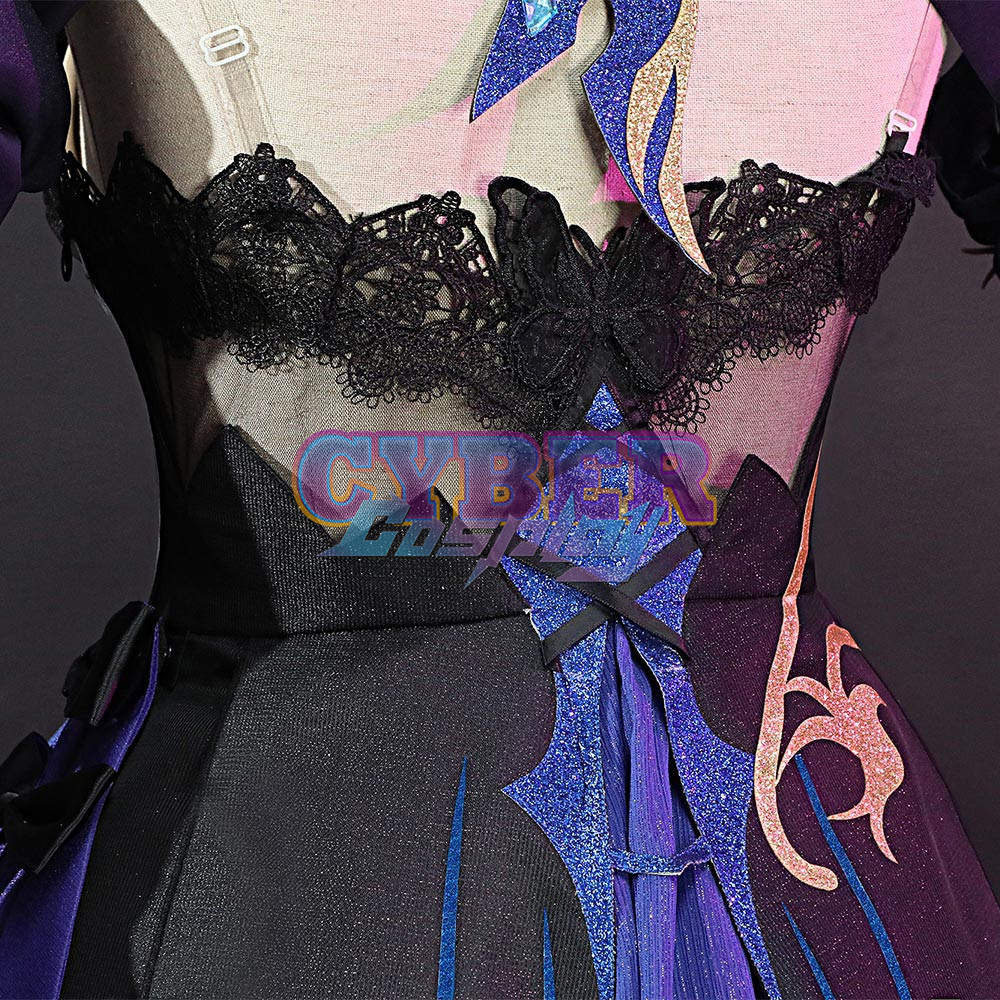 Genshin Impact Keqing Opulent Splendor Skin Cosplay Costume C00909