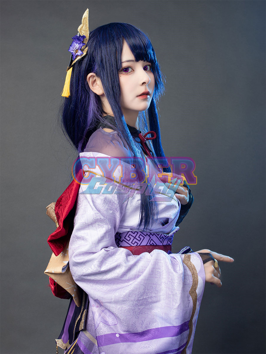 Genshin Impact Raiden Shogun Cosplay Costume Updated Version C01054