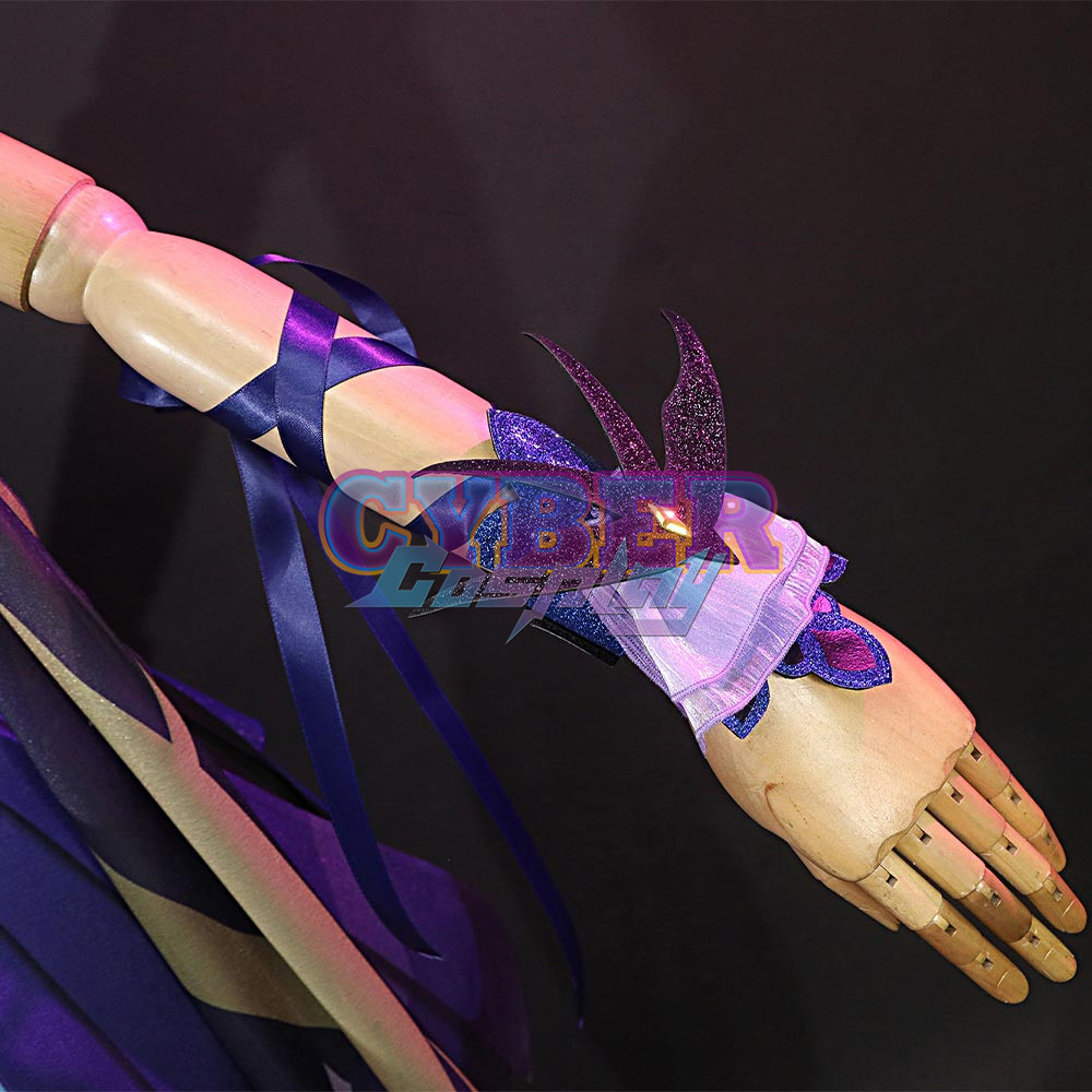 Genshin Impact Keqing Opulent Splendor Skin Cosplay Costume C00909
