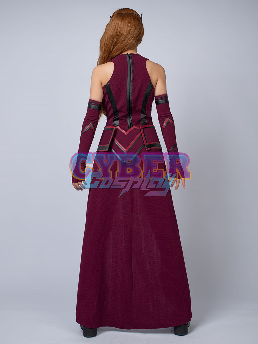 New Show Wanda Vision Scarlet Witch Wanda Finale Cosplay Costume C00296 Knit Version