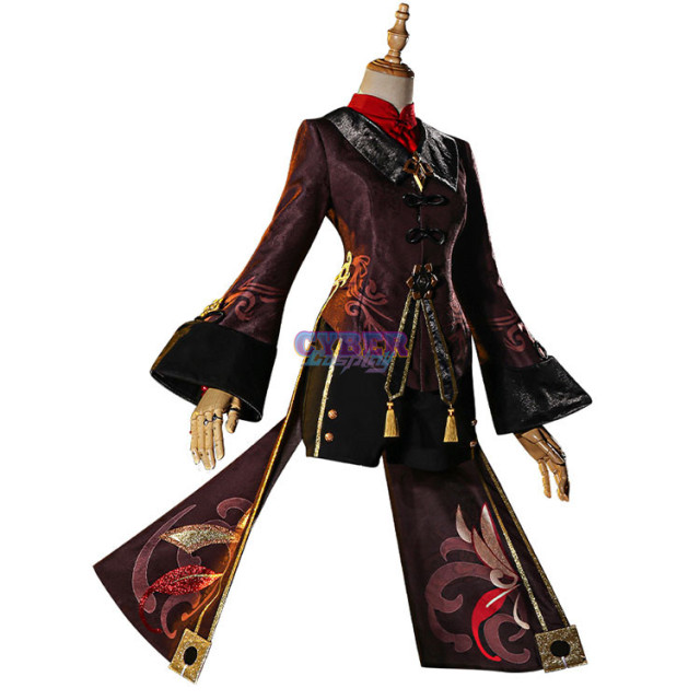 Game Genshin Impact Hu Tao Cosplay Costume Jacquard Version C02934