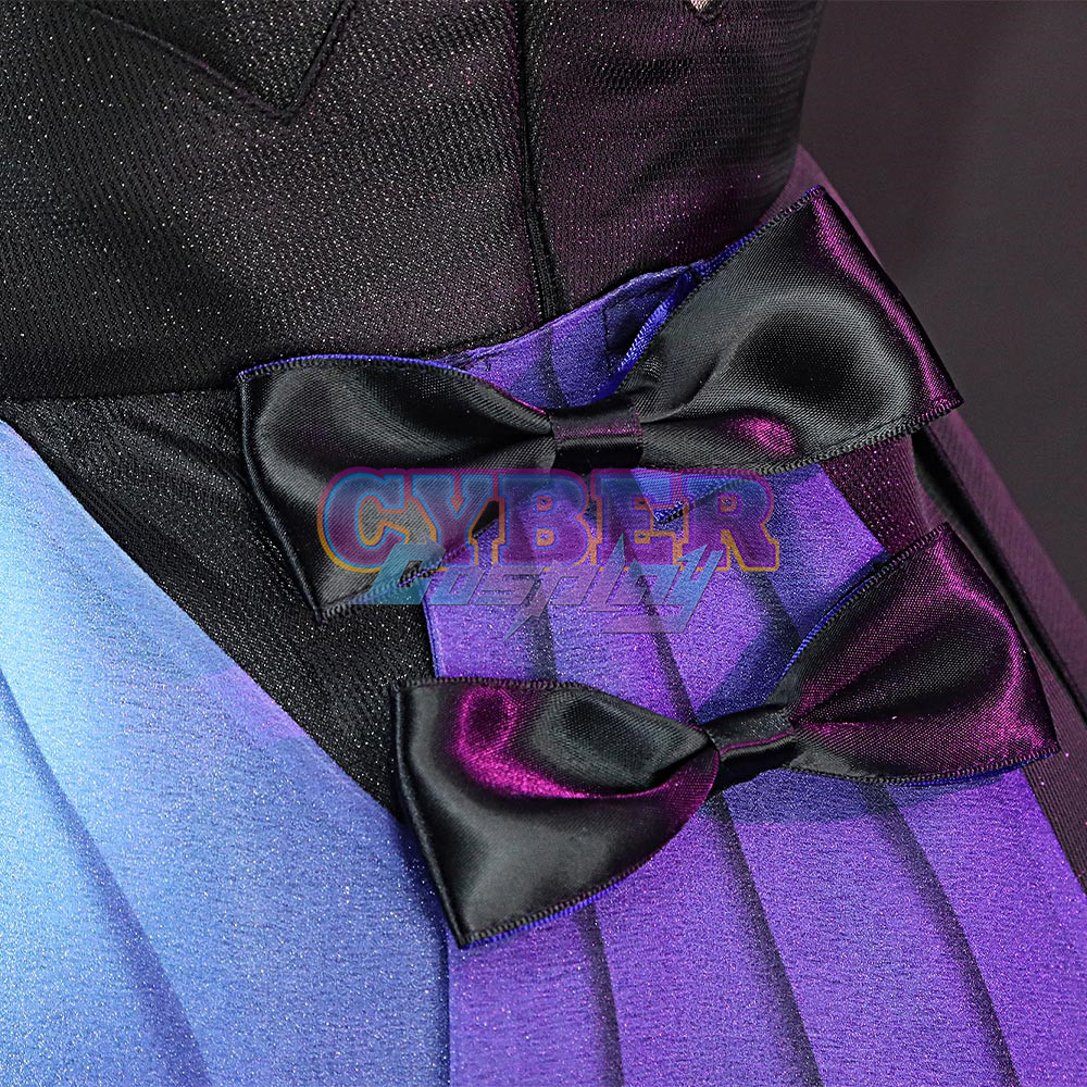 Genshin Impact Keqing Opulent Splendor Skin Cosplay Costume C00909