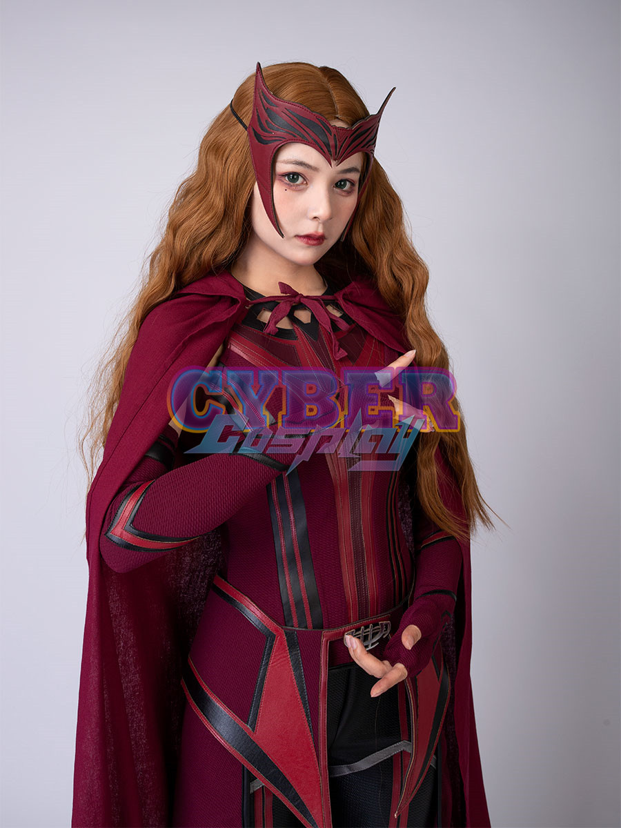 New Show Wanda Vision Scarlet Witch Wanda Finale Cosplay Costume C00296 Knit Version