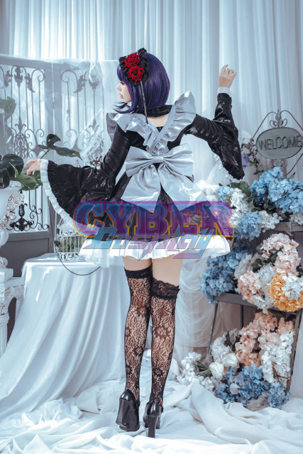 My Dress-Up Darling Kitagawa Marin Black Lobelia Maid Outfit Cosplay Costume C02873