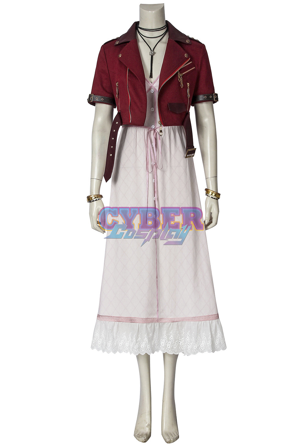Final FantasyVII FF7 - Aerith Gainsborough Cosplay Costume mp005508