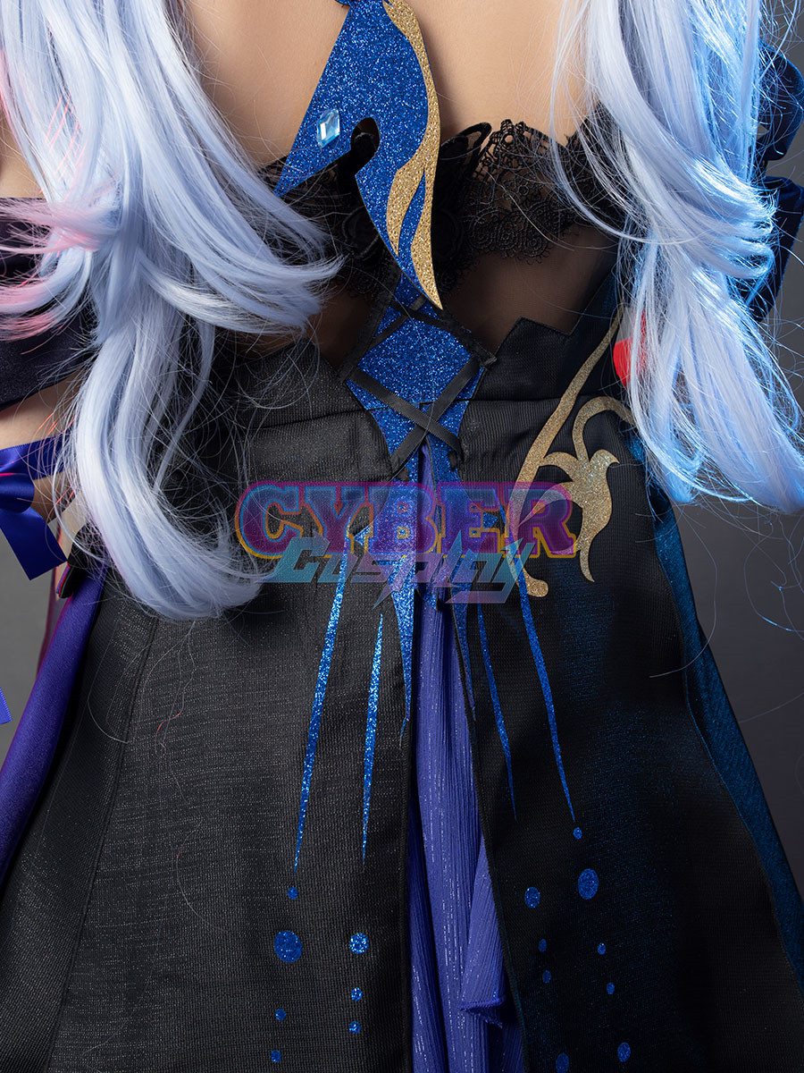 Genshin Impact Keqing Opulent Splendor Skin Cosplay Costume C00909
