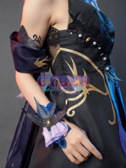 Genshin Impact Keqing Opulent Splendor Skin Cosplay Costume C00909