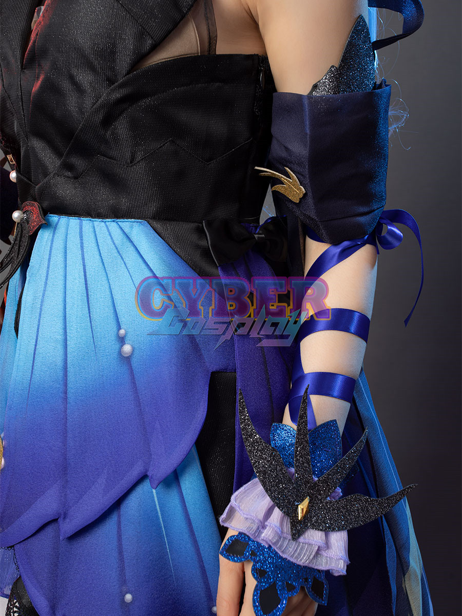 Genshin Impact Keqing Opulent Splendor Skin Cosplay Costume C00909