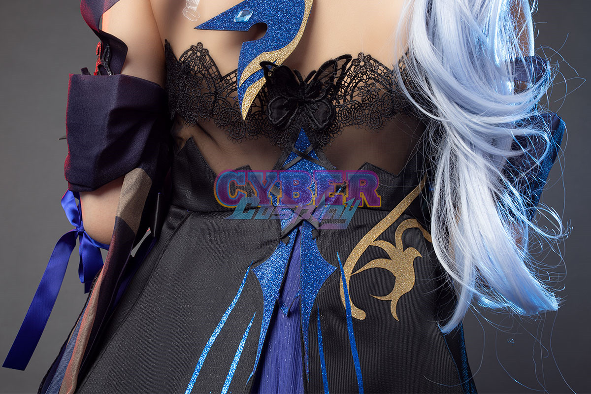 Genshin Impact Keqing Opulent Splendor Skin Cosplay Costume C00909