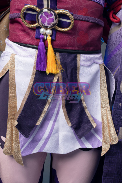 Genshin Impact Raiden Shogun Cosplay Costume Updated Version C01054
