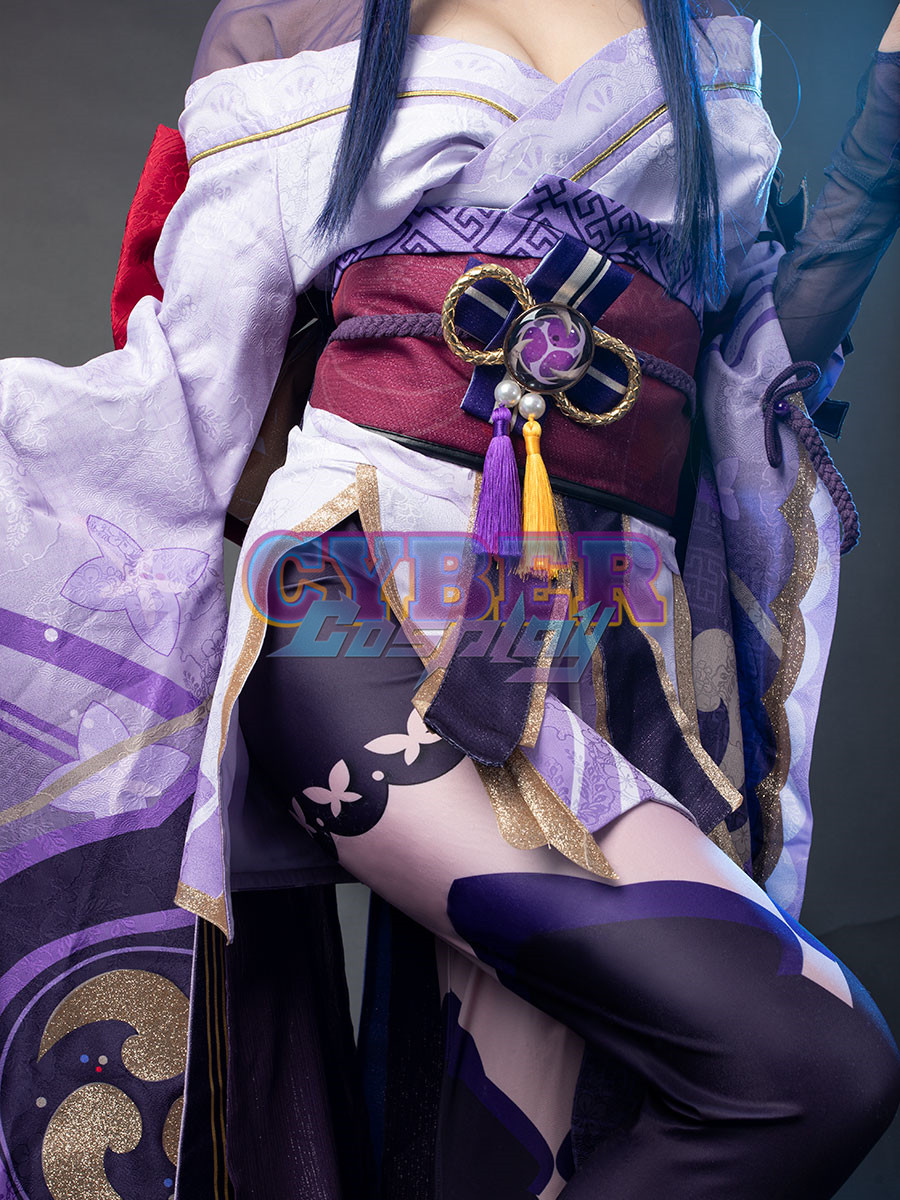 Genshin Impact Raiden Shogun Cosplay Costume Updated Version C01054