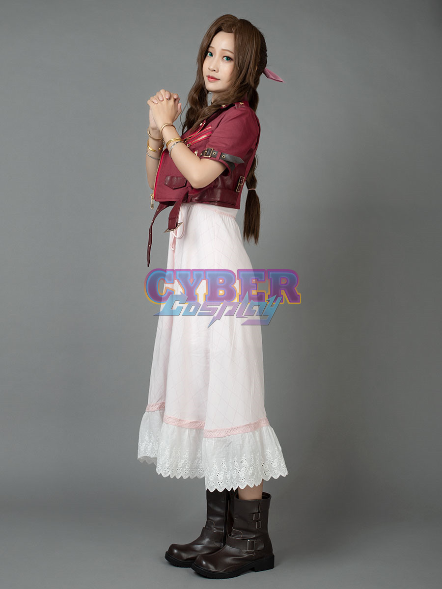 Final FantasyVII FF7 - Aerith Gainsborough Cosplay Costume mp005508
