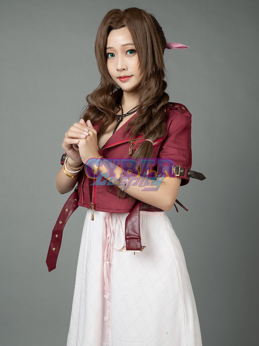 Final FantasyVII FF7 - Aerith Gainsborough Cosplay Costume mp005508