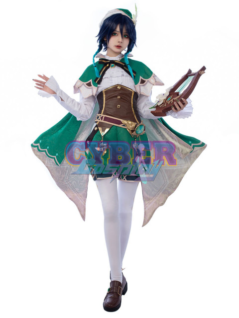 Genshin Impact - Venti Cosplay Costume Jacquard Version C00442