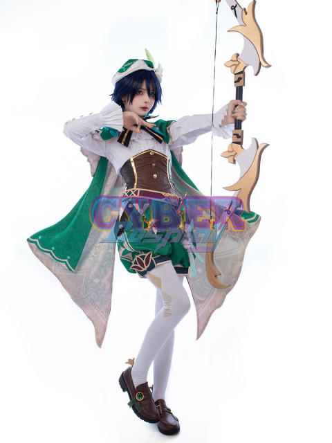 Genshin Impact - Venti Cosplay Costume Jacquard Version C00442
