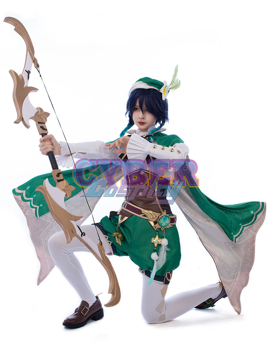 Genshin Impact - Venti Cosplay Costume Jacquard Version C00442