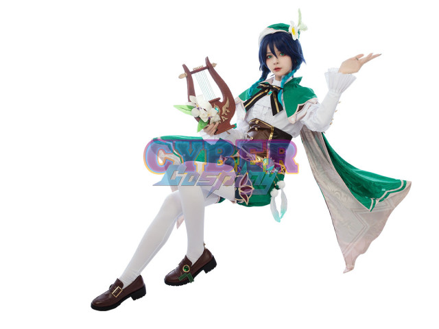 Genshin Impact - Venti Cosplay Costume Jacquard Version C00442