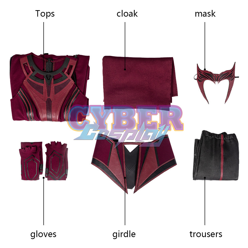 New Show Wanda Vision Scarlet Witch Wanda Finale Cosplay Costume C00296 Knit Version