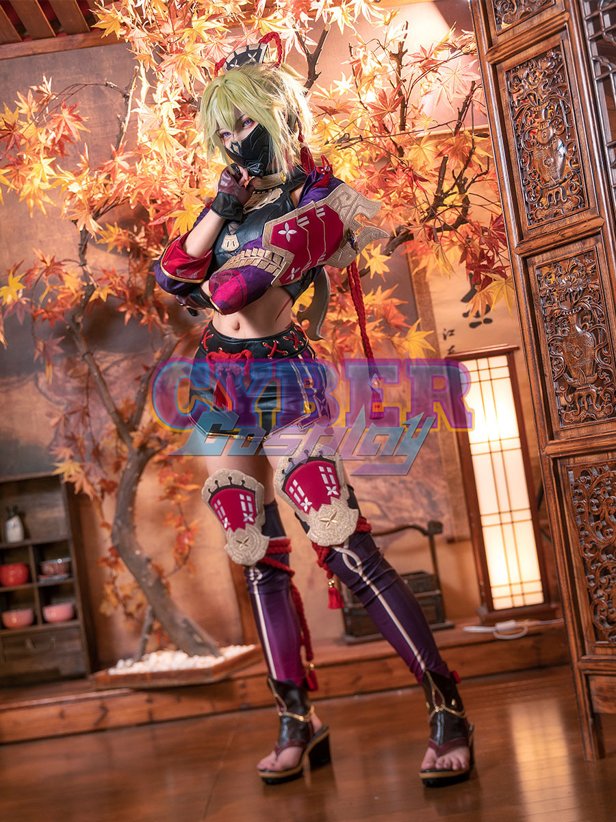Genshin Impact Kuki Shinobu Cosplay Costume C02885
