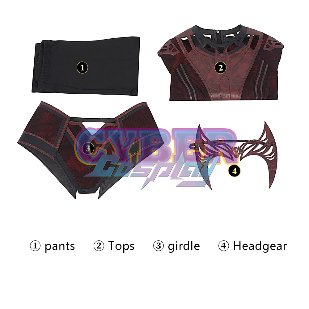 Doctor Strange in the Multiverse of Madness Wanda Scarlet Witch Cosplay Costume C01027