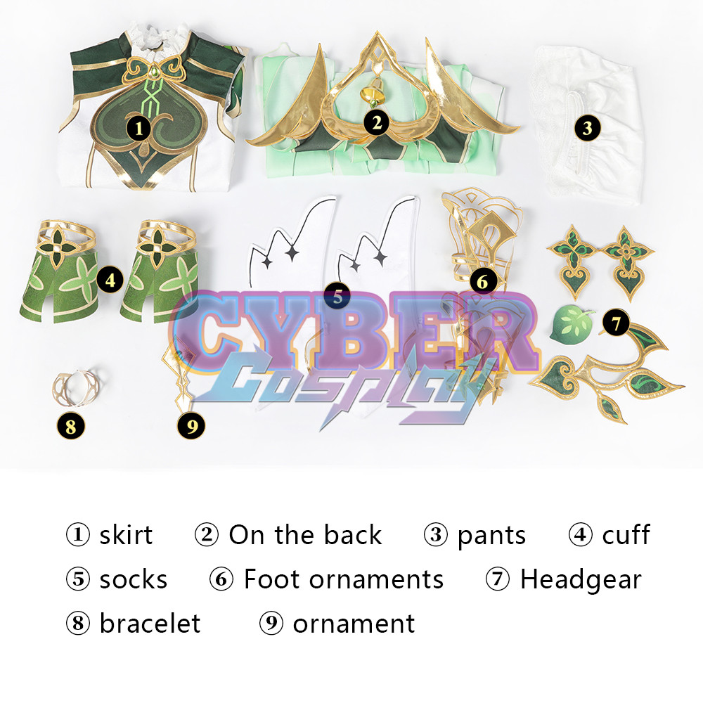 Game Genshin Impact Sumeru Lesser Lord Nahida Cosplay Costume C02945-AA