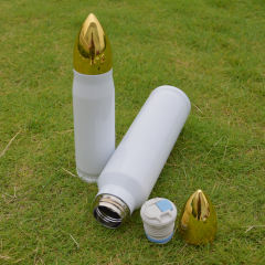 US warehouse Bullet tumbler sublimation blanks vacuum bottle 500ml