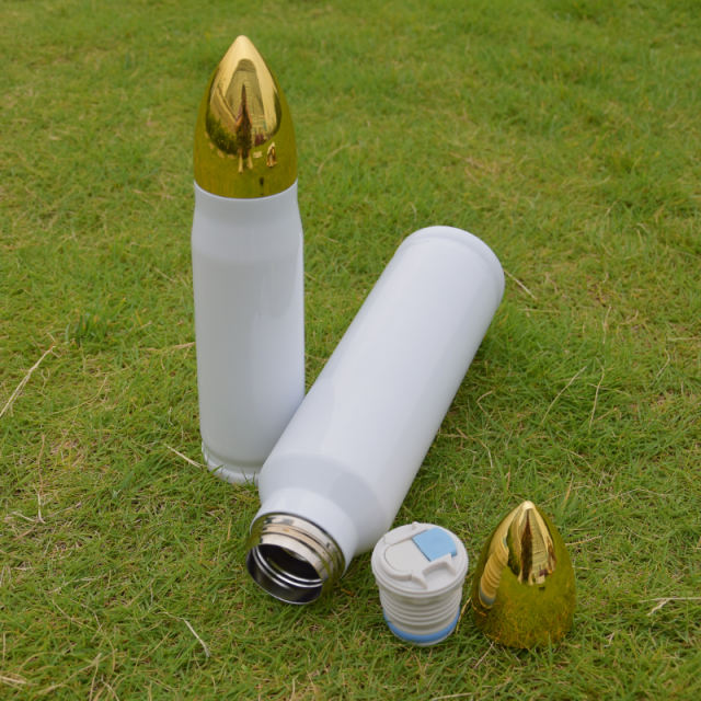 US warehouse Bullet tumbler sublimation blanks vacuum bottle 500ml