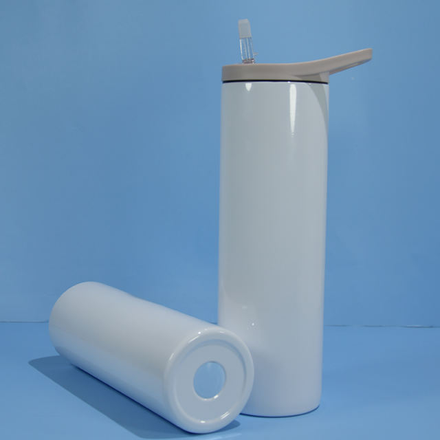 US warehouse Sublimation dual grey handle & slide lids straight tumbler 20 30 oz