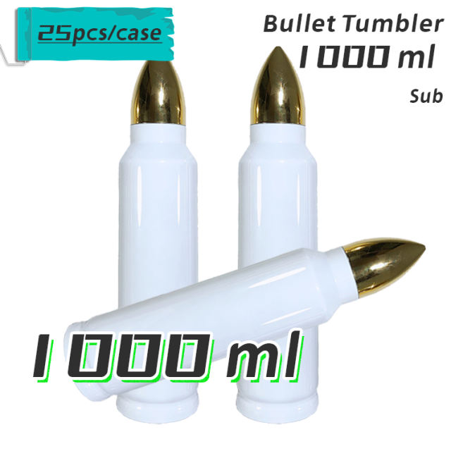 Bullet tumbler sublimation blanks vacuum bottle 500 1000 ml