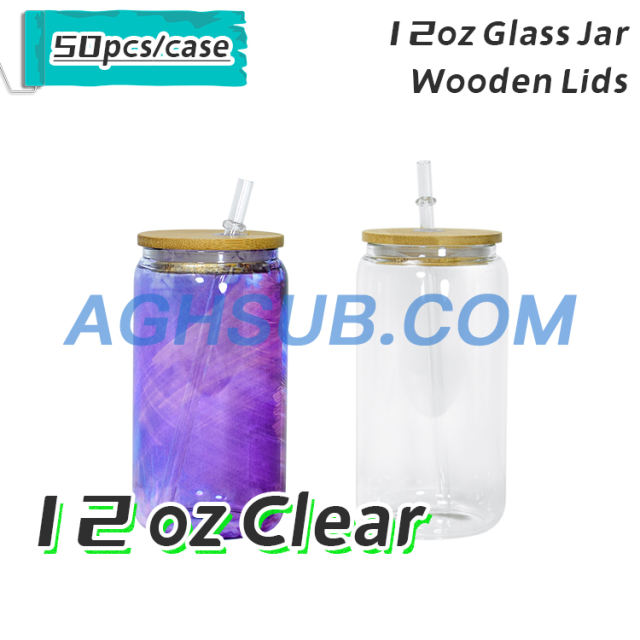 12oz sublimation glass jar