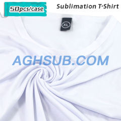 US warehouse MODAL cotton feel sublimation white T-Shirt
