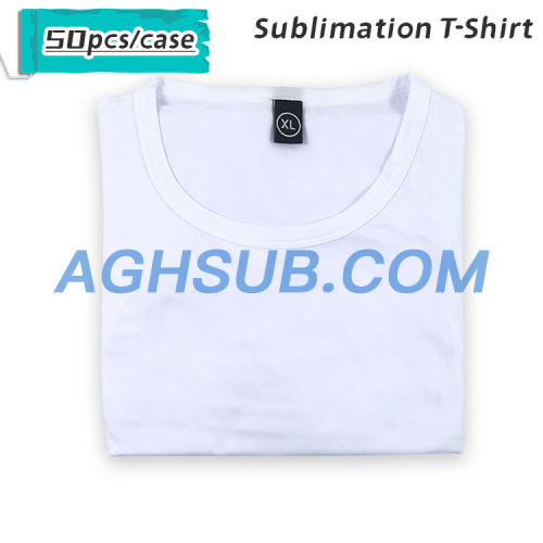 US warehouse MODAL cotton feel sublimation white T-Shirt