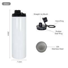 US warehouse 20oz 2 lids sublimation blank tumbler