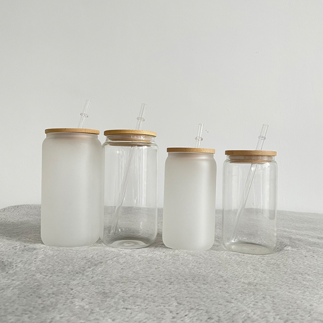 16oz sublimation glass jar