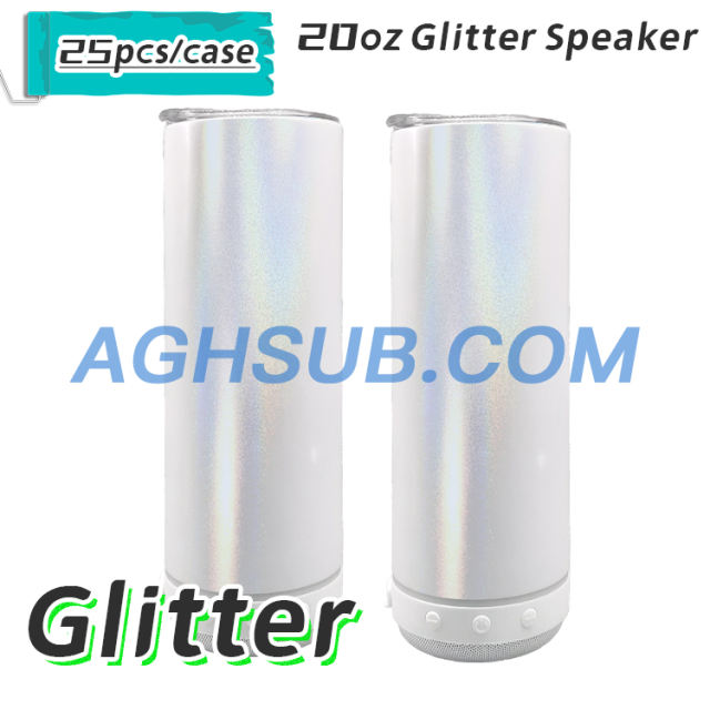 20oz  speaker tumbler glitter sublimation blanks