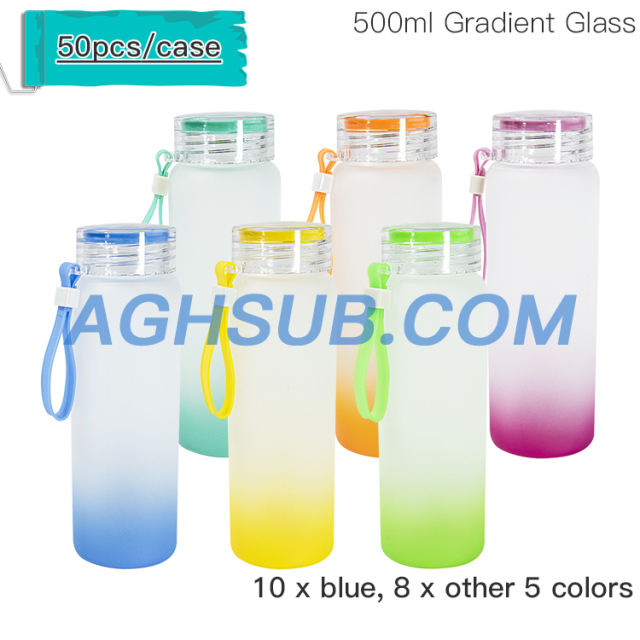 500ml gradient sublimation glass bottle