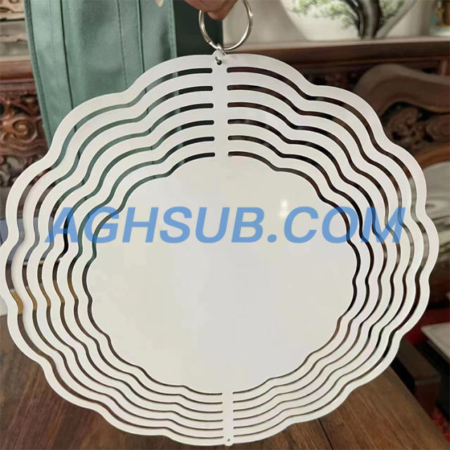 8 inch 10inch aluminum sublimation wind spinners
