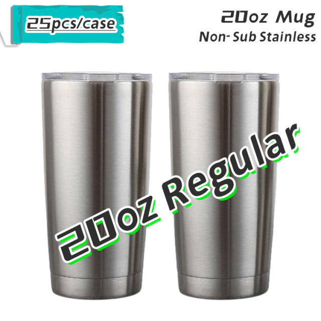 20oz 30oz stainless steel silver double wall vacuum regular travel car mug