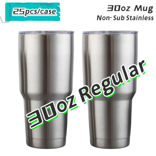 20oz 30oz stainless steel silver double wall vacuum regular travel car mug