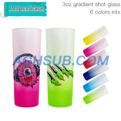 US warehouse 3oz gradient sublimation shot glass
