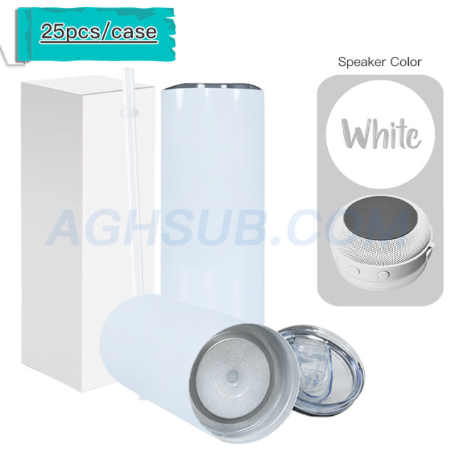 20oz Bluetooth Speaker Tumbler, 7 Colors, Sublimation